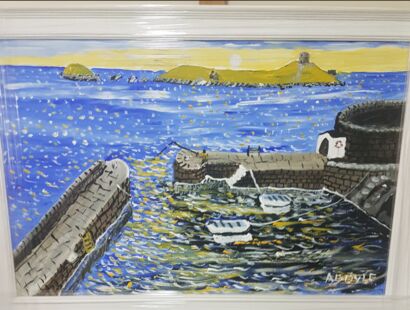 sunrise at dalkey island - a Paint Artowrk by Anthony Doyle